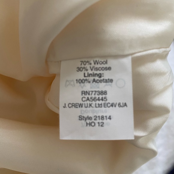 J. Crew White & Black Colorblock Wool The Pencil Skirt - Picture 7 of 7